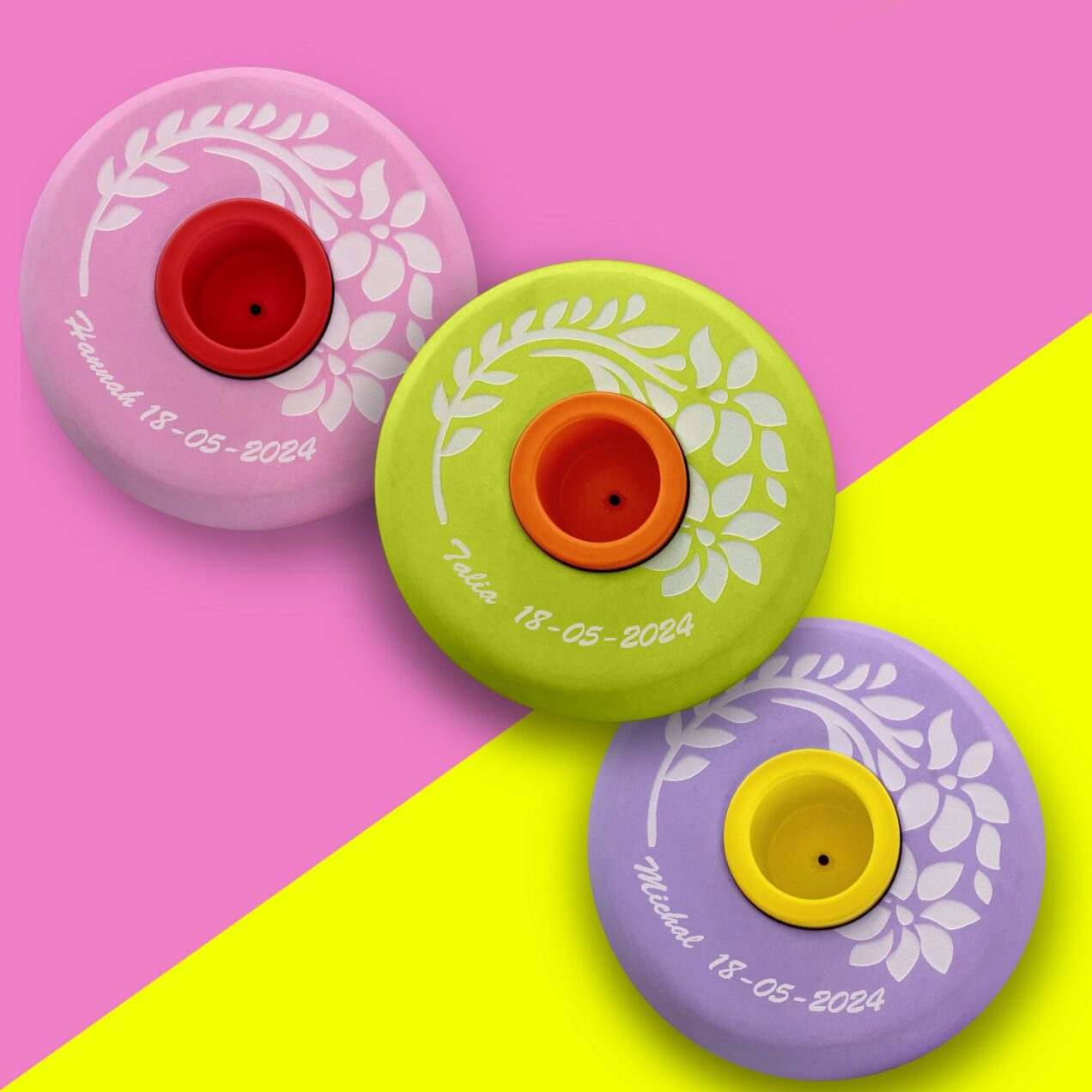 PLATZ - SHABBAT SHALOM CANDY CANDLESTICKS