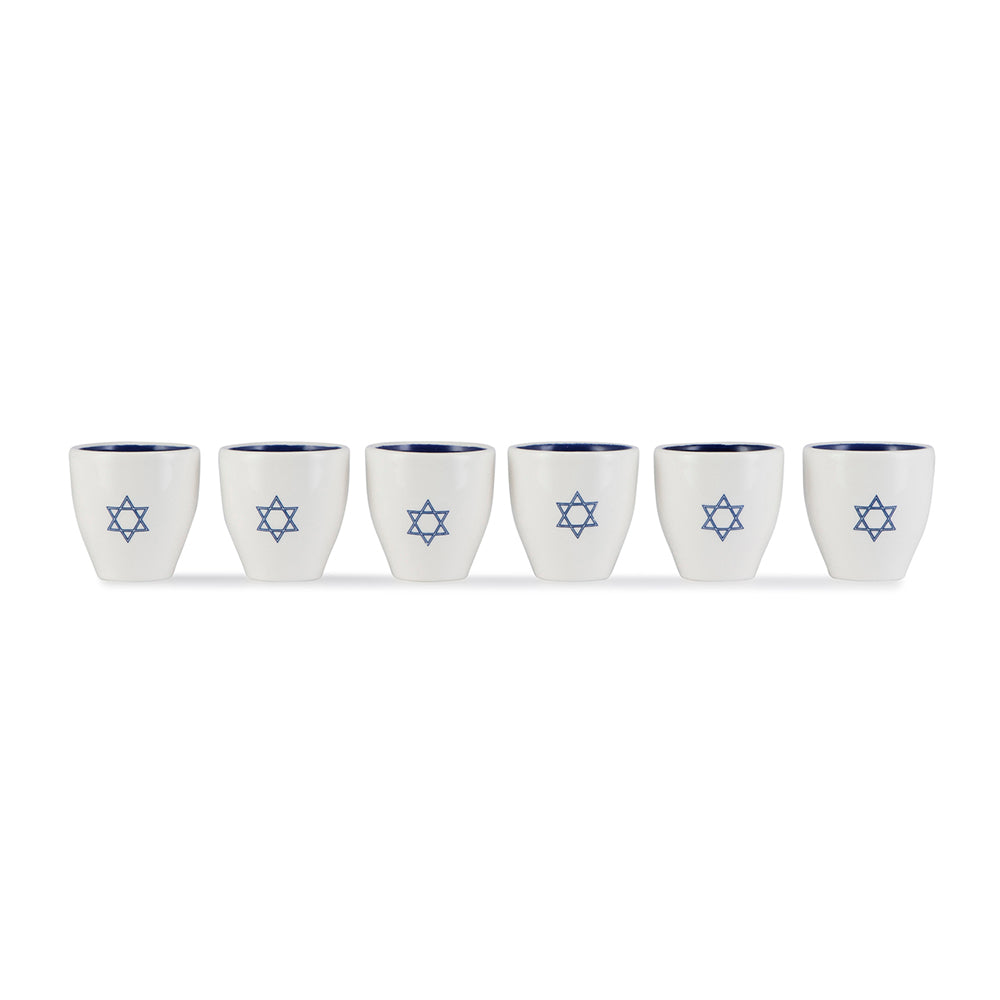 MENSCH - SET OF 6 KIDDUSH CUPS