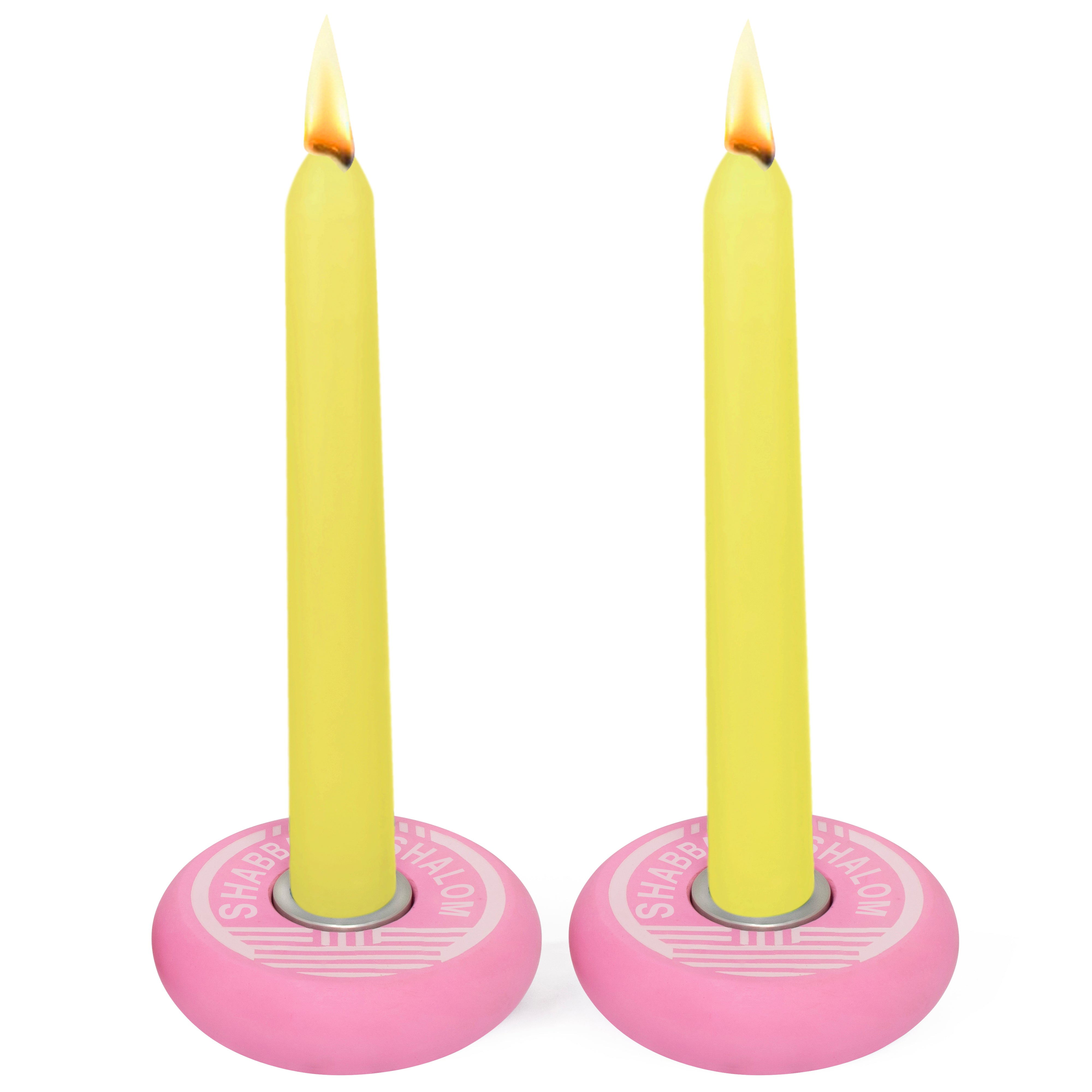 PLATZ - SHABBAT SHALOM CANDY CANDLESTICKS