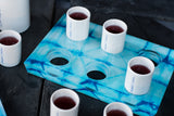 OY VEY - CUP TRAY & 6 KIDDUSH CUPS
