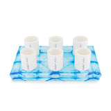 OY VEY - CUP TRAY & 6 KIDDUSH CUPS