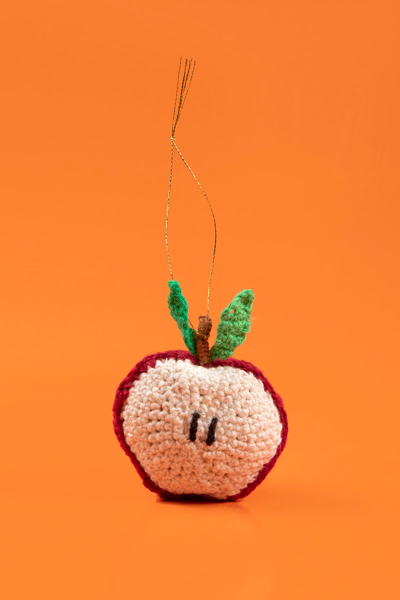 TCHOTCHKES - CROCHET HALF APPLE (Hanging)