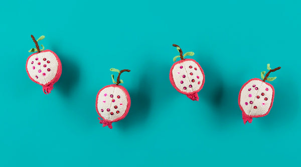 TCHOTCHKES - CROCHET HALF POMEGRANATE