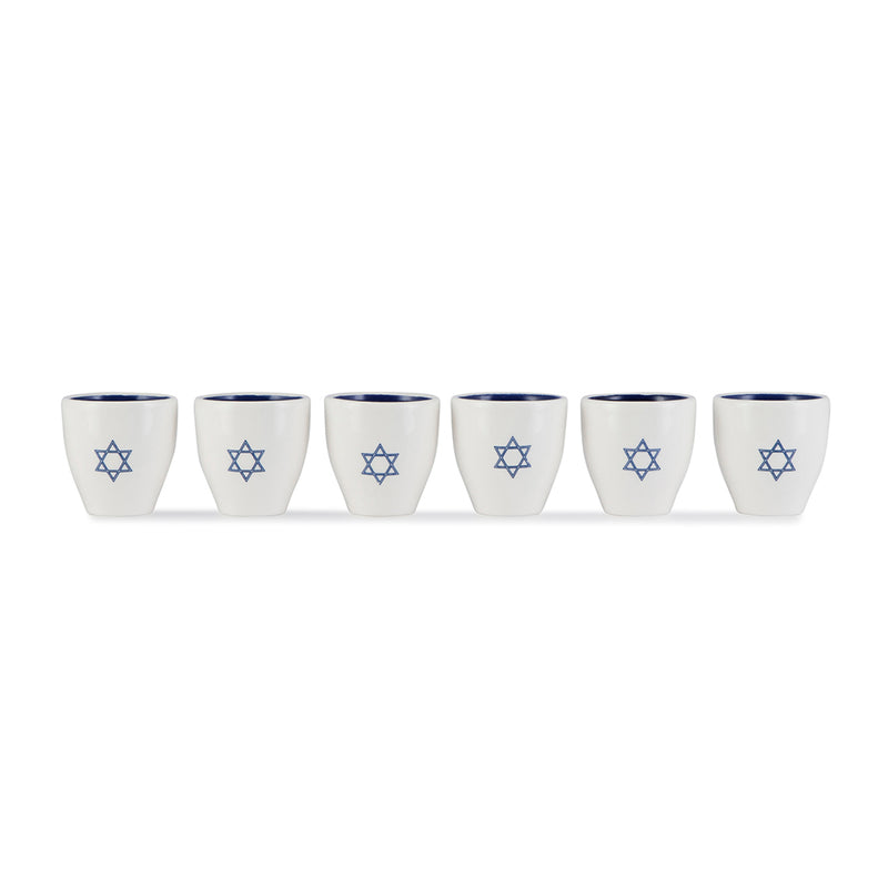 MENSCH - SET OF 6 KIDDUSH CUPS