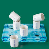 OY VEY - CUP TRAY & 6 KIDDUSH CUPS